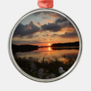 Sonnenuntergang Silbernes Ornament