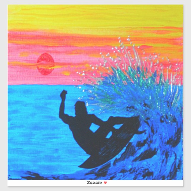 Sonnenuntergang Silhouette Aufkleber (Blatt)