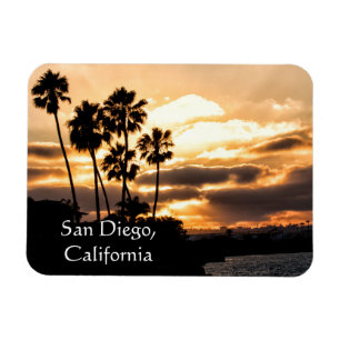 Sonnenuntergang-Silhouette in San Diego Magnet