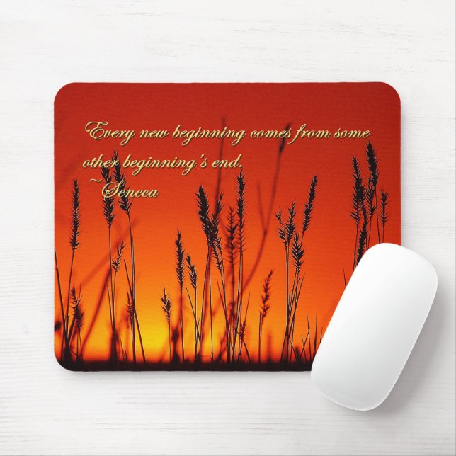 Sonnenuntergang-Silhouette Inspirational Mousepad (Mit Mouse)
