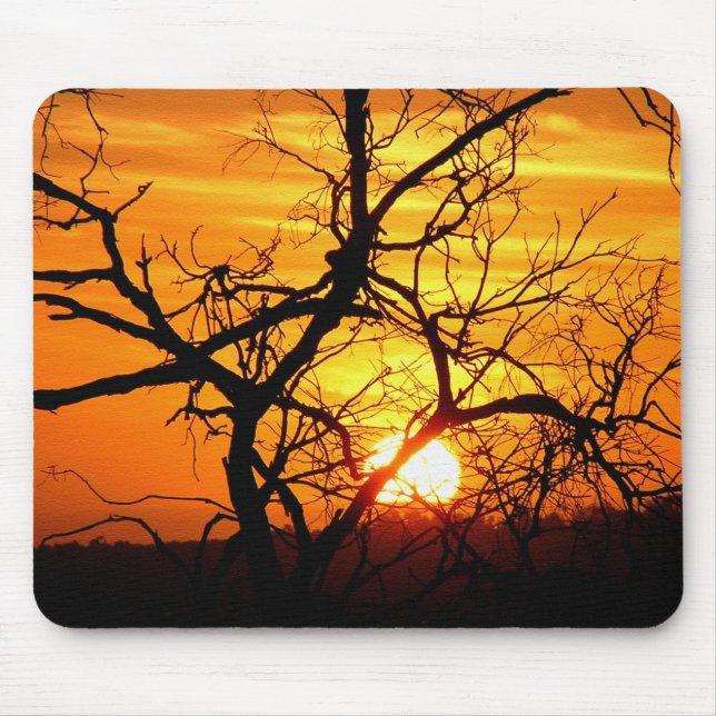 Sonnenuntergang Silhouette Mousepads (Vorne)