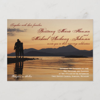 Sonnenuntergang Silhouette Paypta Hochzeitssaison  Einladung