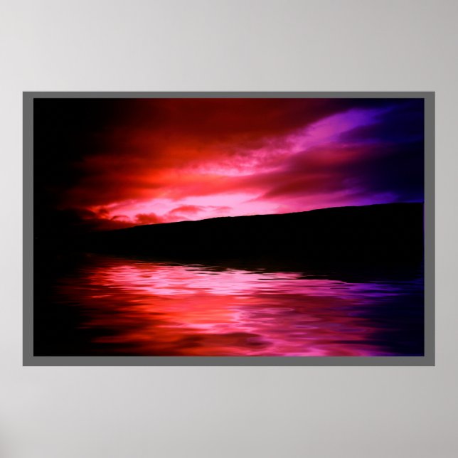 Sonnenuntergang Silhouette Poster (Vorne)