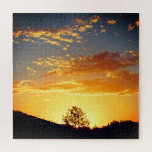 Sonnenuntergang Silhouette Puzzle