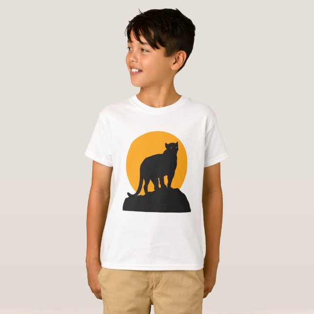 Sonnenuntergang-Silhouette T-Shirt (Vorne ganz)