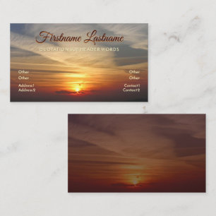 Sonnenuntergang-Skyline-Erinnerungen Visitenkarte