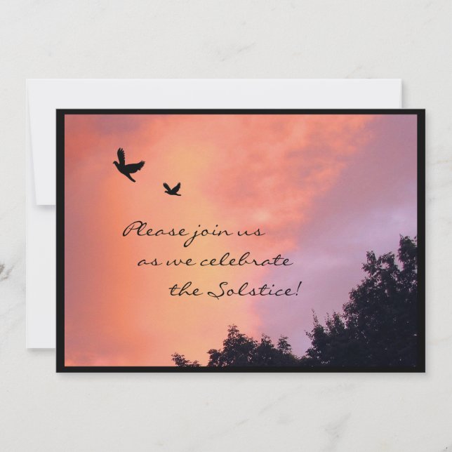Sonnenuntergang Sommersonnenwende Party Einladung (Vorderseite)