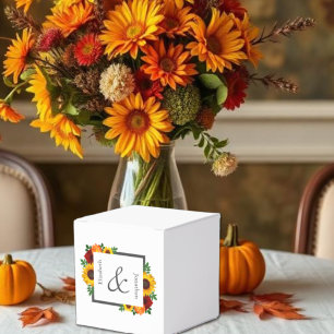 Sonnenuntergang Sonnenblume Rose Florale Hochzeit Geschenkschachtel
