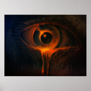 Sonnenuntergang Sonnenfinsternis mit Vulkantränen Poster