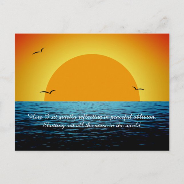 Sonnenuntergang Soul Postkarte (Vorderseite)