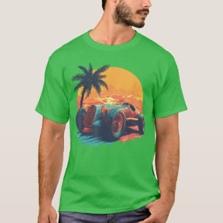 Sonnenuntergang Speedster Retro-Renn-Enthusiast Au T-Shirt