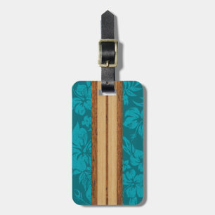 Sonnenuntergang-Strand-hawaiische gestreifte Gepäckanhänger