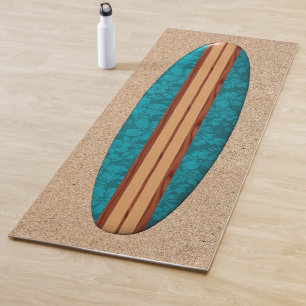 Sonnenuntergang-Strand hawaiisches Longboard Yogamatte