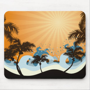 Sonnenuntergang-Strand Mousepad