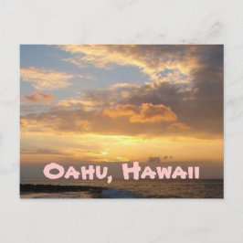 Sonnenuntergang-Strand, Oahu Postkarte