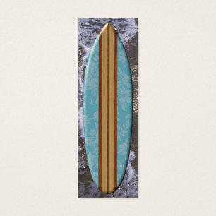 Sonnenuntergang-Strand-Surfbrett-Lesezeichen