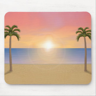 Sonnenuntergang-Strand-Szene: Kundenspezifisches Mousepad