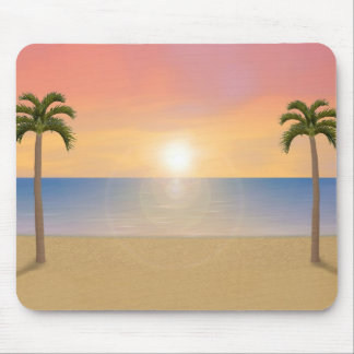 Sonnenuntergang-Strand-Szene: Kundenspezifisches Mousepad