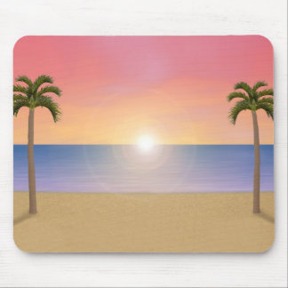 Sonnenuntergang-Strand-Szene: Kundenspezifisches Mousepad