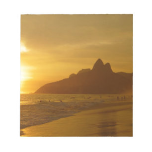Sonnenuntergang-Strand-tropischer Notizblock