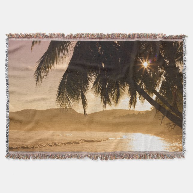 Sonnenuntergang Strandkeule 11 Decke (Vorderseite)