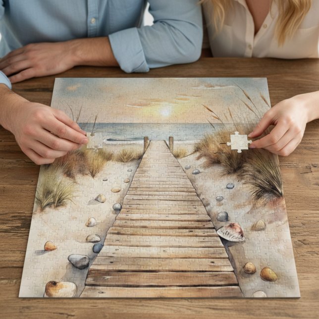 Sonnenuntergang Strandpromenade Puzzle (Von Creator hochgeladen)