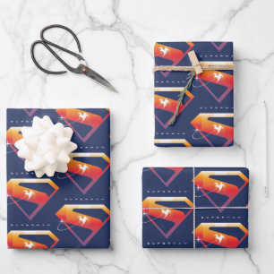 Sonnenuntergang Superman Shield Geschenkpapier Set