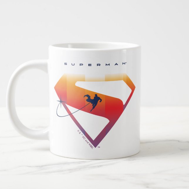 Sonnenuntergang Superman Shield Jumbo-Tasse (Links)