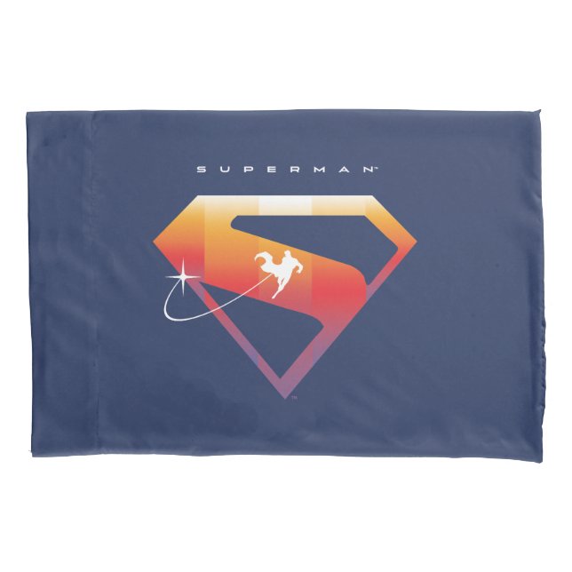 Sonnenuntergang Superman Shield Kissenbezug (Vorderseite)