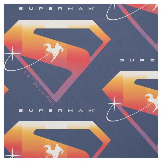 Sonnenuntergang Superman Shield Stoff (Muster)