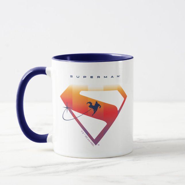 Sonnenuntergang Superman Shield Tasse (Links)