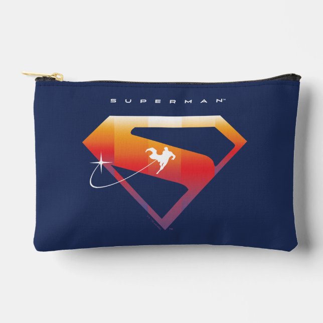 Sonnenuntergang Superman Shield Zubehörtasche (Vorderseite)
