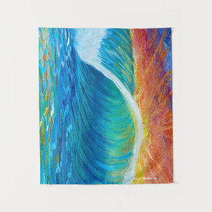 Sonnenuntergang Surf Wave Medium (50" x 60") Tapes Wandteppich
