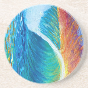Sonnenuntergang-Surf-Welle-Medium (127 cm x 152 cm Getränkeuntersetzer