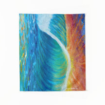 Sonnenuntergang-Surf-Welle Mittel (127x152cm) Wand
