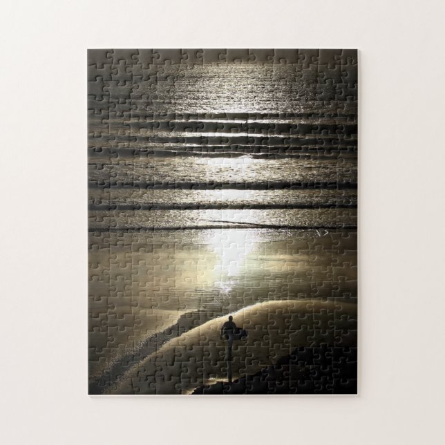 Sonnenuntergang-Surfer an Polzeath Puzzlen Puzzle (Vertikal)