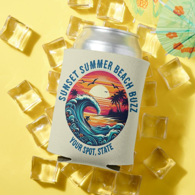 Sonnenuntergang Surfstrand Buzz- Dosenkühler (In Situ Sommer)