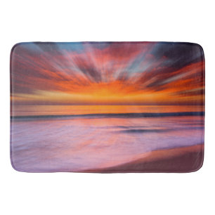 Sonnenuntergang Tamarack Beach Carlsbad, CA Badematte