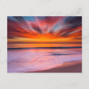Sonnenuntergang Tamarack Beach Carlsbad, CA Postkarte