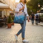 Sonnenuntergang Tasche. Geometrischer Totbeutel<br><div class="desc">Mit diesem inspiriert Totenbeutel mit kräftiger Energie in den Alltag eintauchen und ein gewagtes geometrisches Dreieck in kräftigen Blau-, Orange- und Goldtönen zeigen. Die markante Farbpalette kombiniert mit zarten goldenen Linien schafft ein modernes und elegantes Design. Dieses vielseitige Accessoire eignet sich hervorragend für Shopping-Touren, Bewerbungen oder für das Hinzufügen eines...</div>