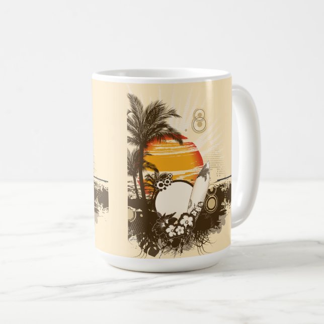 Sonnenuntergang - Tasse, Cup Kaffeetasse (VorderseiteRechts)
