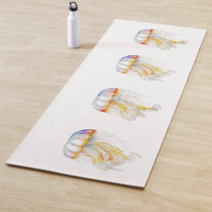 Sonnenuntergang Tentakel: Wasserfarbenfrohe Kunst Yogamatte