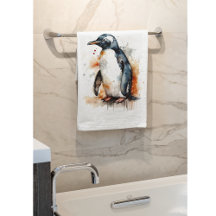 Sonnenuntergang Töne Aquarellpinguin