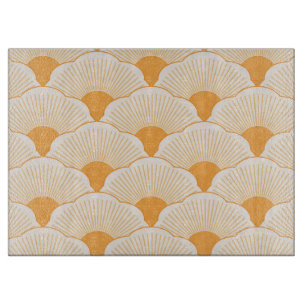 Sonnenuntergang, tonisch orange, Beton Schneidebrett