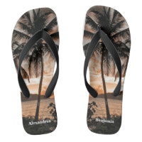 Sonnenuntergang Tropical Beach Palm Trees Persönli