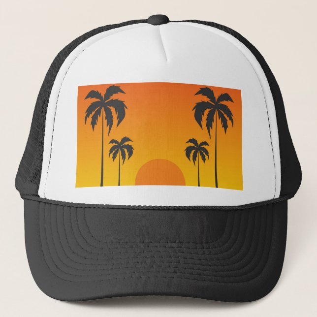 Sonnenuntergang Truckerkappe (Vorderseite)