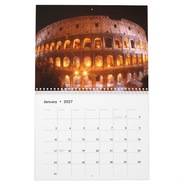 Sonnenuntergang u. Nächte, 2013 Kalender (Jan 2027)
