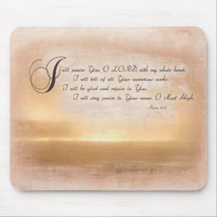 Sonnenuntergang u. Psalme/inspirierend Bibel-Verse Mousepad
