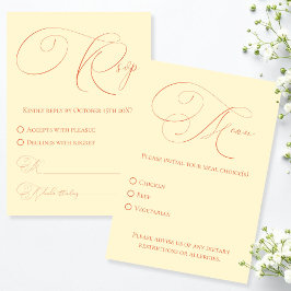 Sonnenuntergang UAWG mit Meal Choice Response Card RSVP Karte