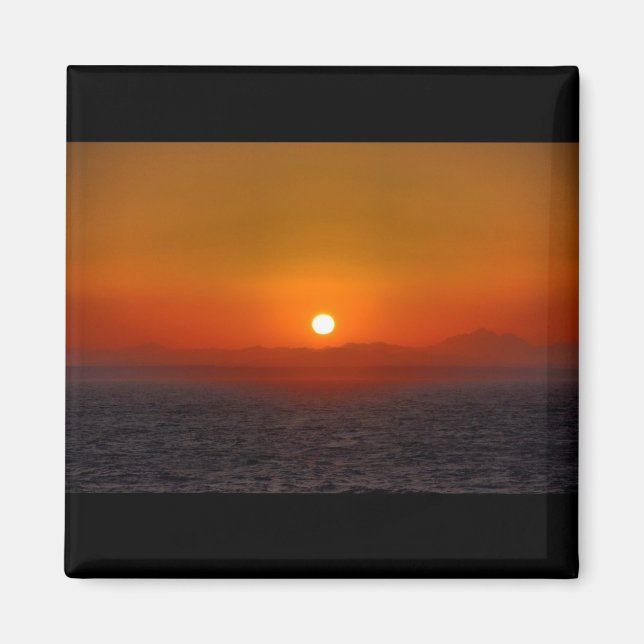 Sonnenuntergang über ägyptischen Bergen Magnet (Vorne)